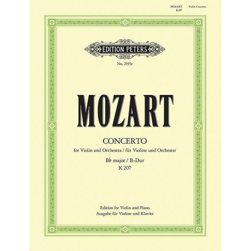 Mozart, Wolfgang Amadeus - Concerto No.1 in B flat K207