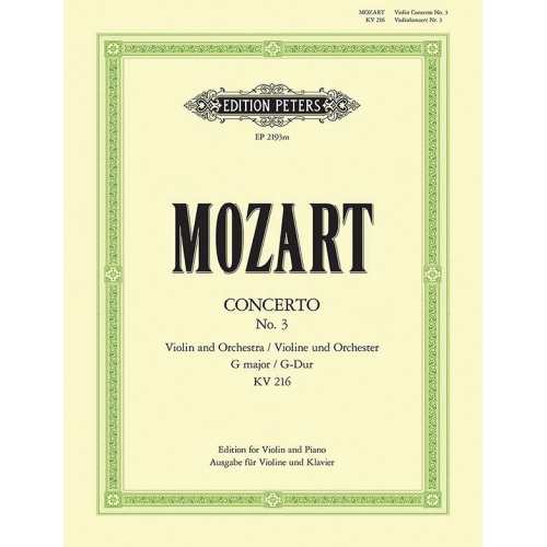 Mozart, Wolfgang Amadeus - Concerto No.3 in G K216