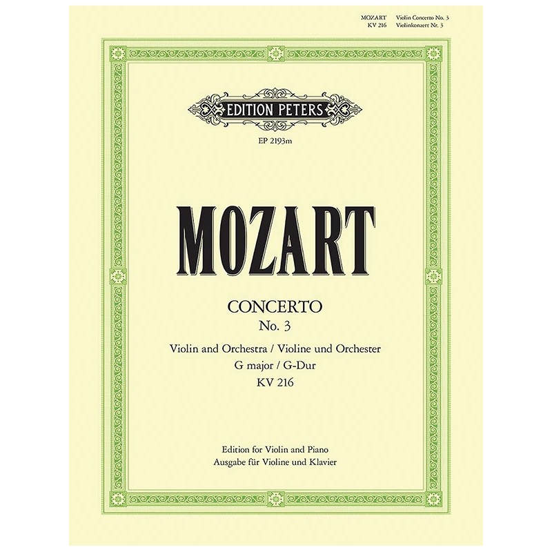 Mozart, Wolfgang Amadeus - Concerto No.3 in G K216