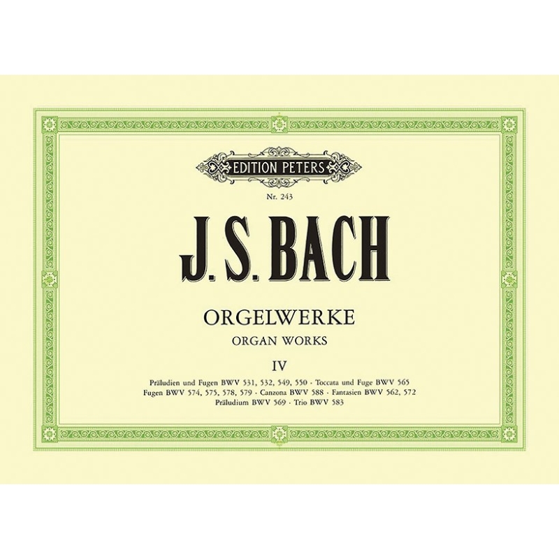 Bach, Johann Sebastian - Complete Organ Works in 9 volumes, Vol.4
