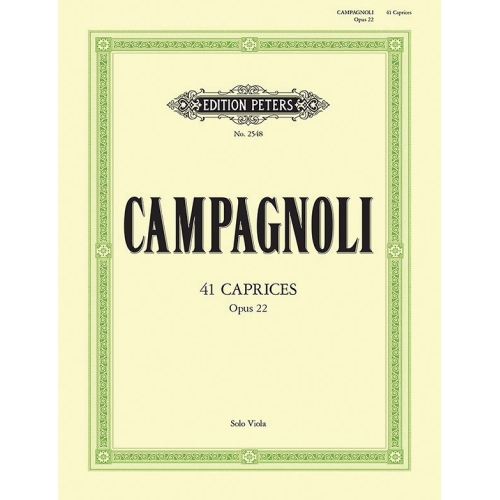 Campagnoli, Bartolommeo - 41 Caprices Op.22 for Solo Viola
