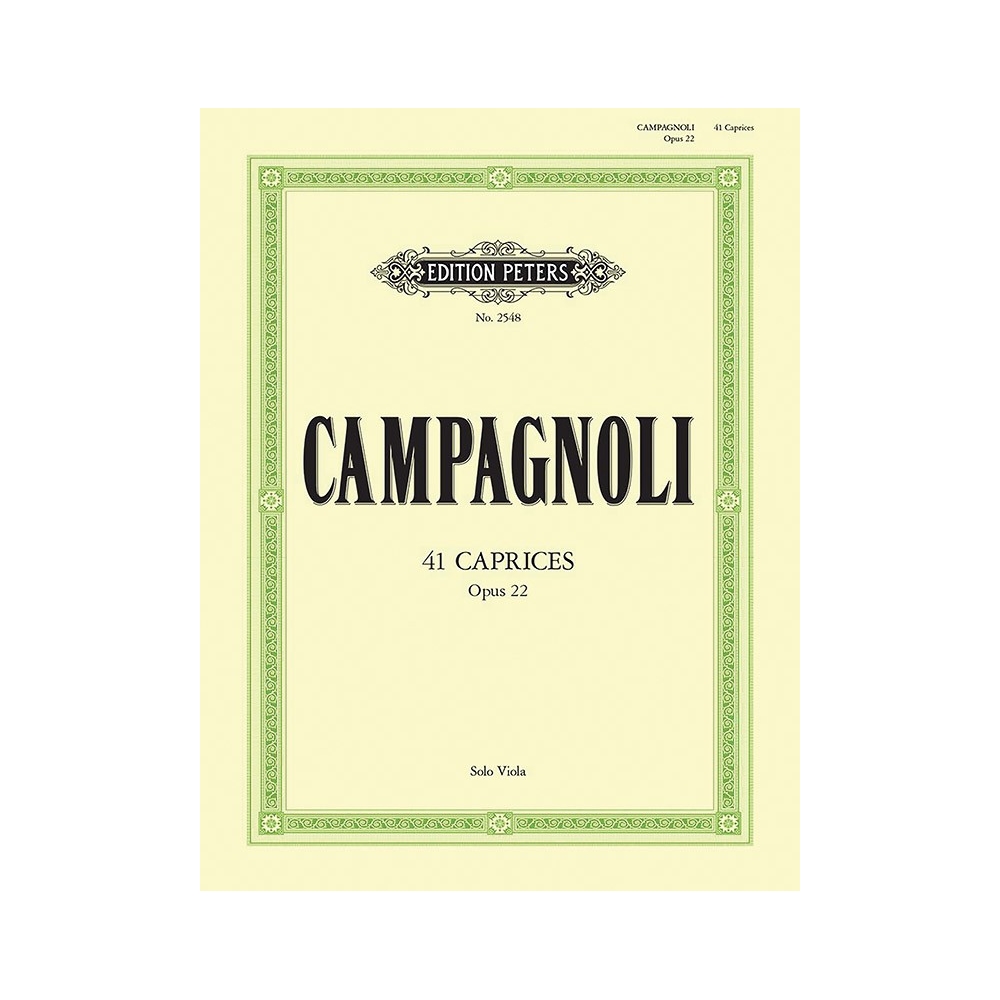 Campagnoli, Bartolommeo - 41 Caprices Op.22 for Solo Viola