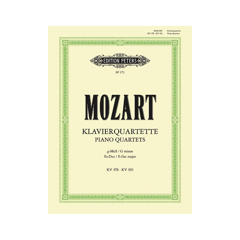 Mozart, Wolfgang Amadeus - Piano Quartets in G minor K478, E flat K493