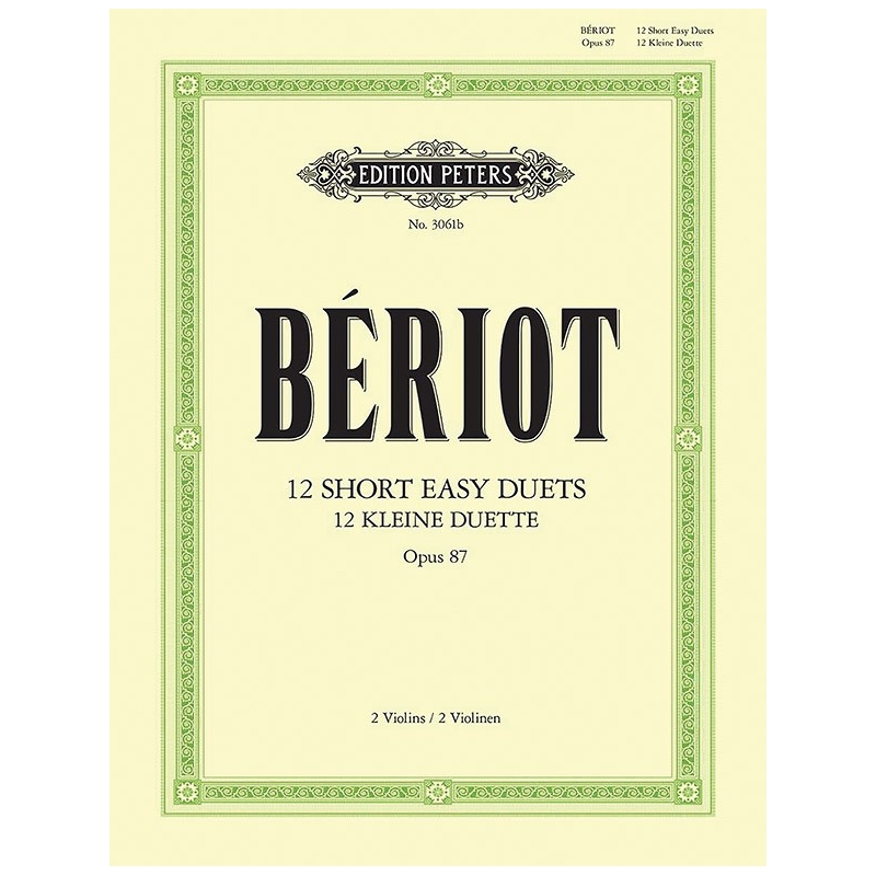 Beriot, Charles-August de - 12 Easy Short Duets Op.87