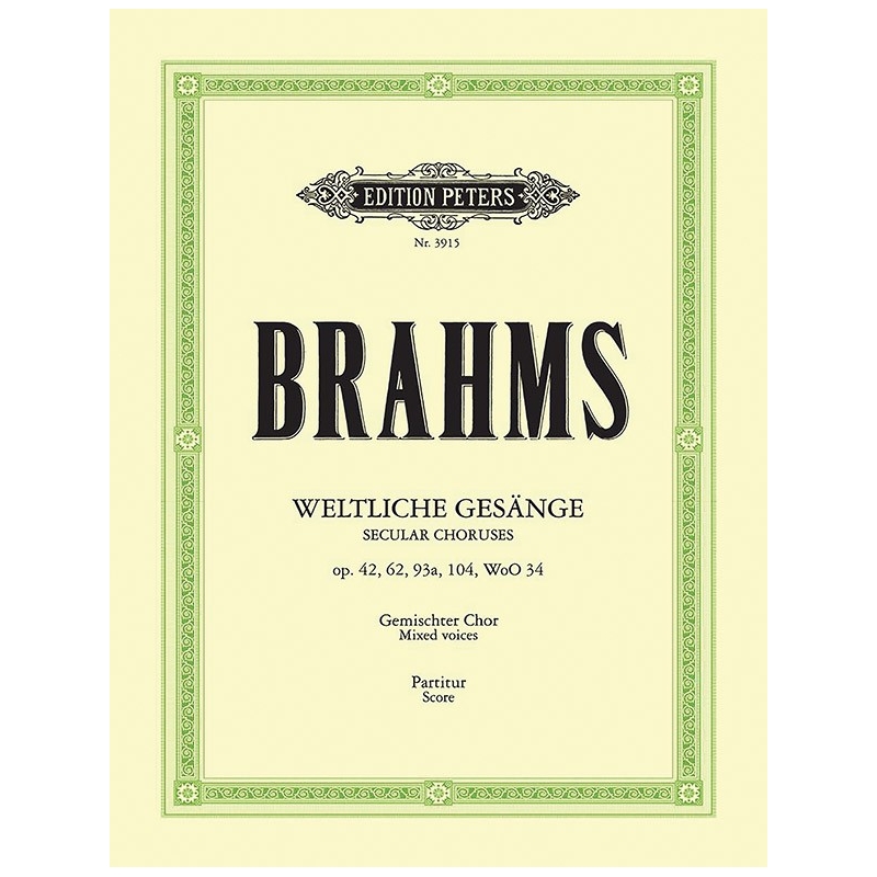 Brahms, Johannes - 35 Secular Choruses