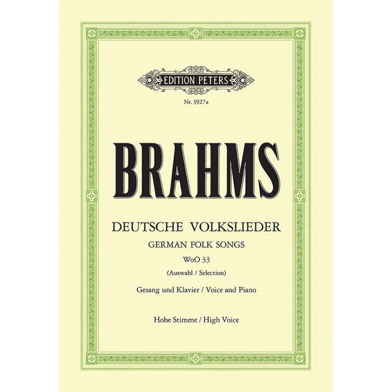 Brahms, Johannes - Selection of 20 German Folk Songs