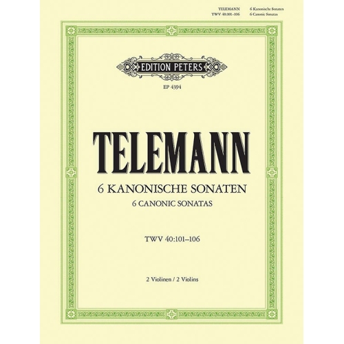 Telemann, Georg Philipp - 6 Sonatas in canon form