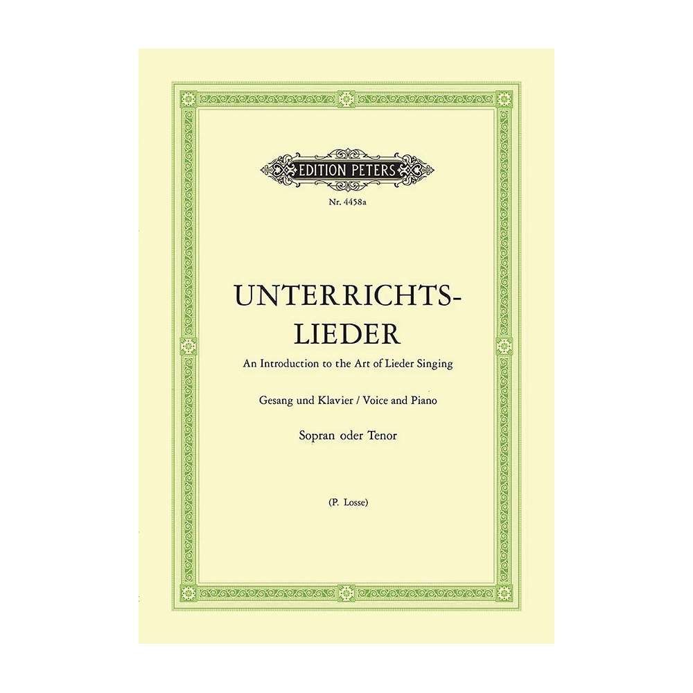 Album of 60 Lieder from Bach to Reger, ‘Unterrichts-Lieder’, Soprano or Tenor