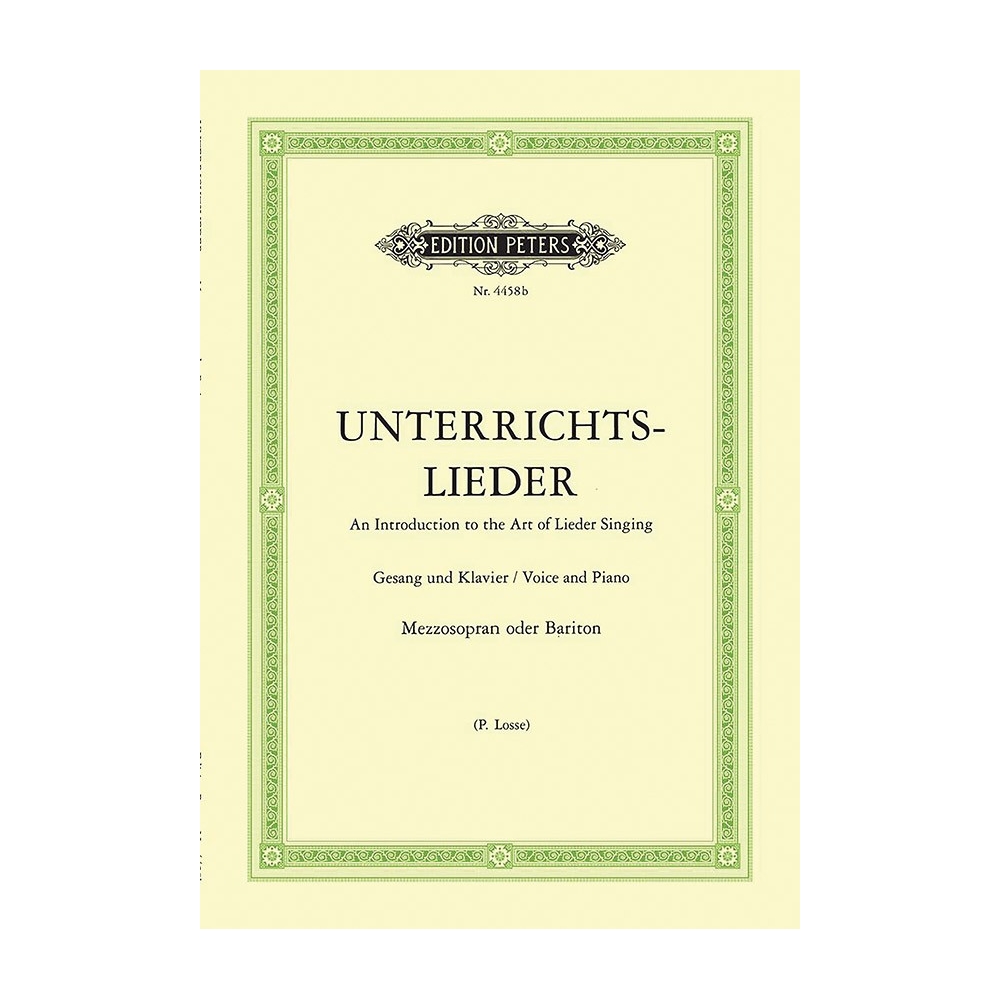 Album of 60 Lieder from Bach to Reger, ‘Unterrichts-Lieder’, Mezzo-Soprano or Baritone