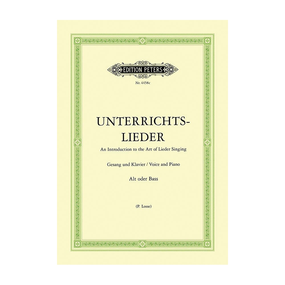 Album of 60 Lieder from Bach to Reger, ‘Unterrichts-Lieder’, Alto or Bass