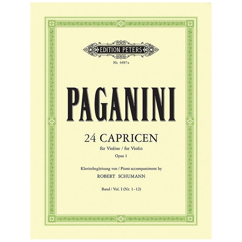 Paganini, Niccolo - 24 Caprices with Piano accompaniment, Vol.1