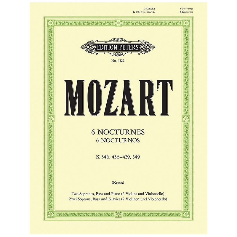 Mozart, Wolfgang Amadeus - 6 Nocturnes K.346, K.436-9, 549 (It./Ger.)