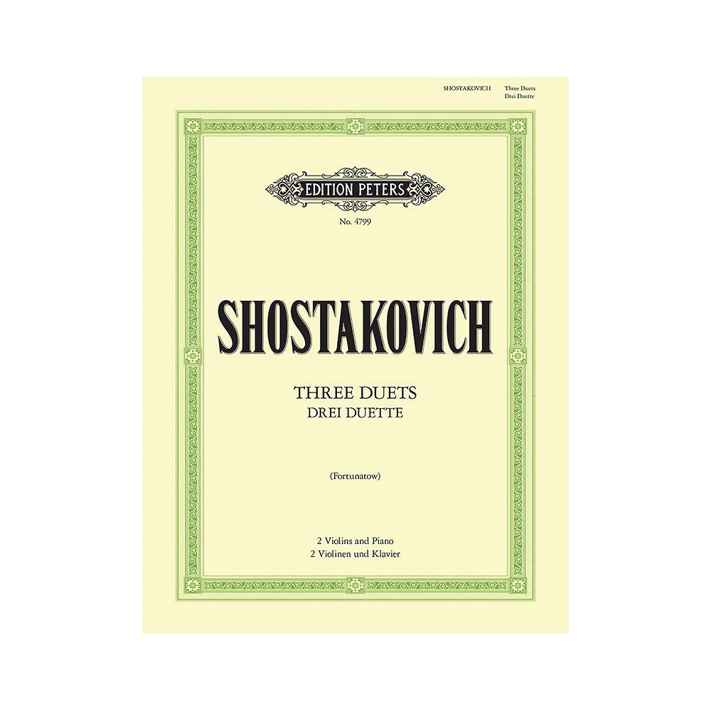 Shostakovich, Dmitri - 3 Duets for 2 Violins & Piano