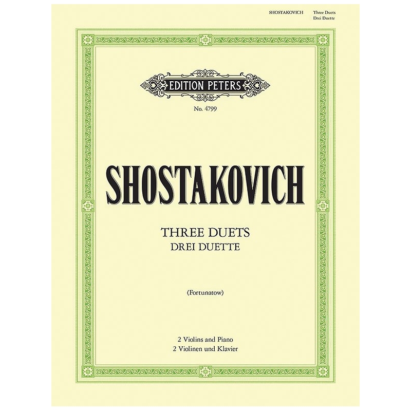 Shostakovich, Dmitri - 3 Duets for 2 Violins & Piano