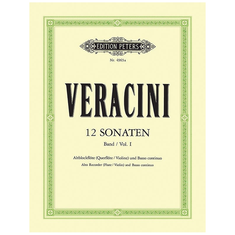 Veracini, Francesco Maria - 12 Sonatas Op.1, Vol.1