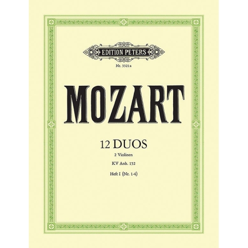 Mozart, Wolfgang Amadeus - 12 Duets K.Anh.152 Vol.1