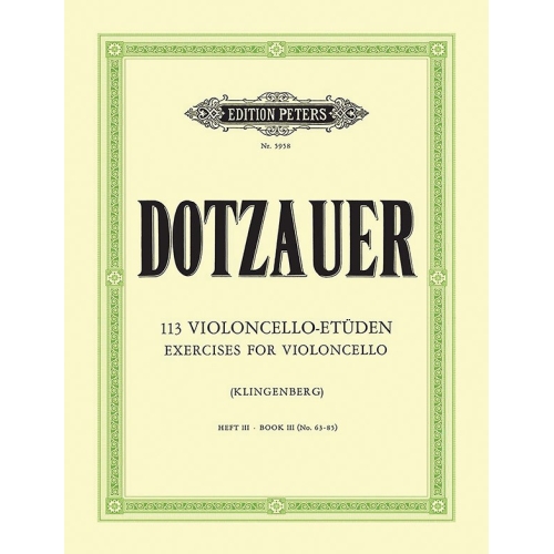 Dotzauer, Friedrich - 113 Exercises Vol.3