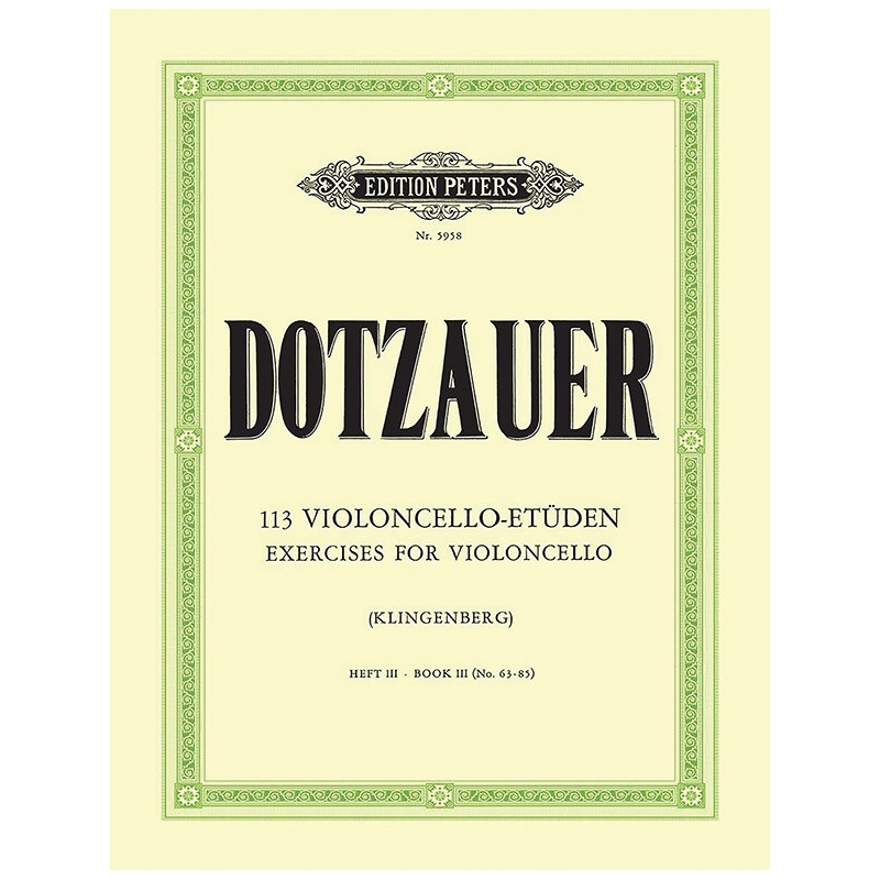 Dotzauer, Friedrich - 113 Exercises Vol.3