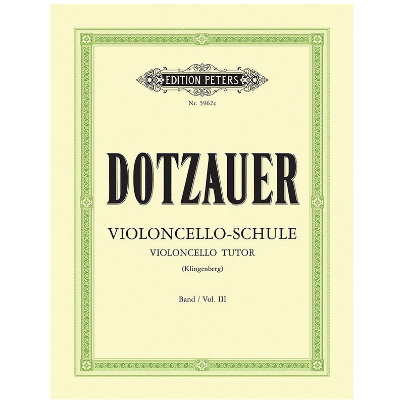 Dotzauer, Friedrich - Violoncello Tutor Vol.3