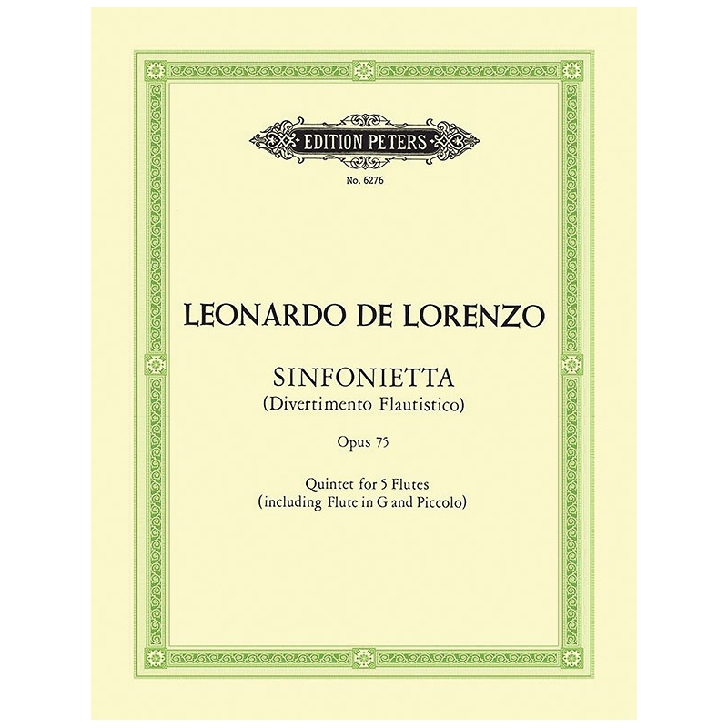 Lorenzo, Leonardo de - Sinfonietta (Divertimento Flautistico)