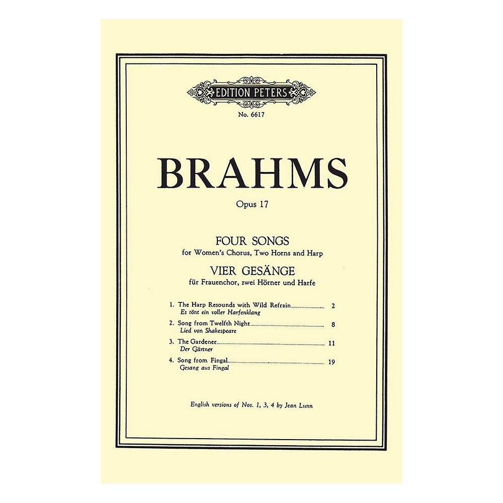 Brahms, Johannes - 4 Choruses Op.17