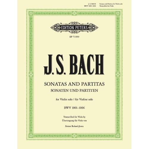 Bach, J S - Six Sonatas & Partitas (Viola)
