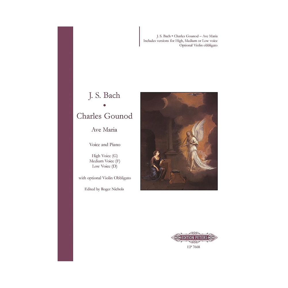 Bach, J.S / Gounod, Charles - Ave Maria (High Voice: G: Medium Voice: F: Low Voice: D)