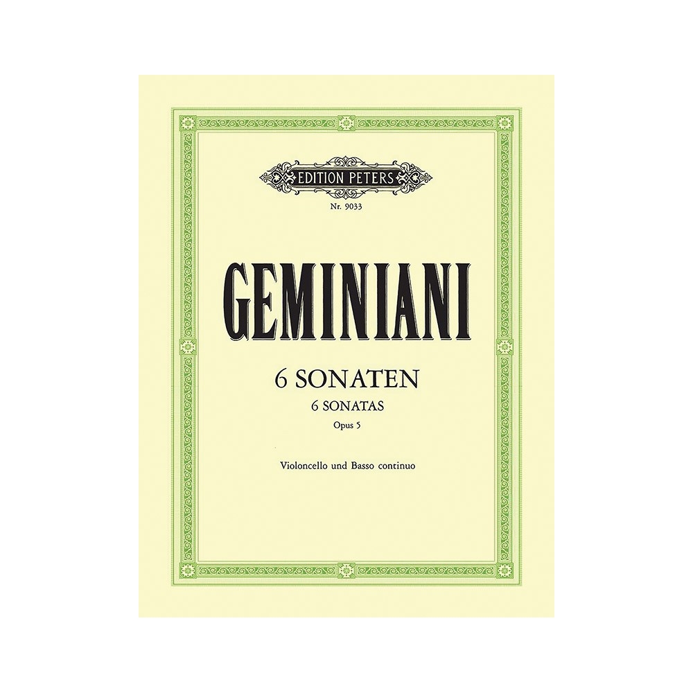 Geminiani, Francesco - Six Cello Sonatas Op5