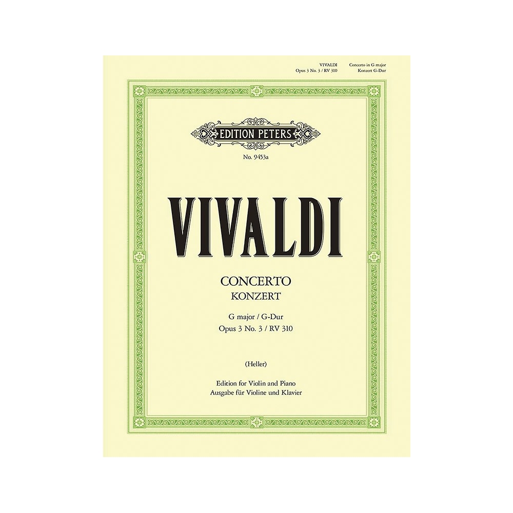 Vivaldi, Antonio - Concerto in G Op.3 No.3, RV 310