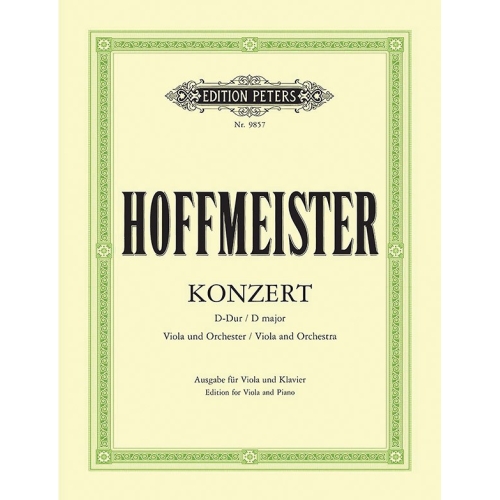 Hoffmeister, Franz Anton - Viola Concerto in D (Edition for Viola and Piano)