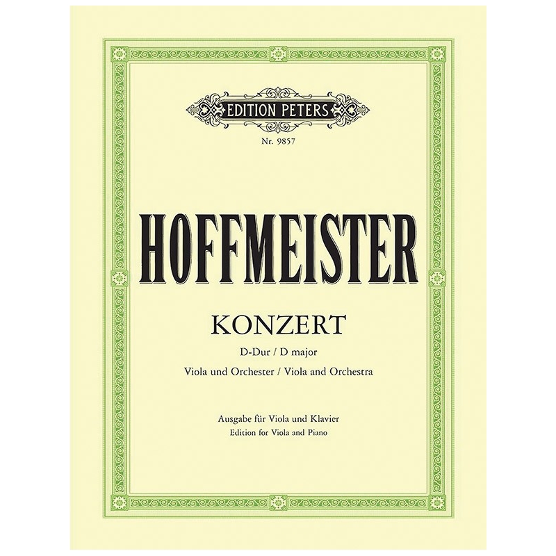 Hoffmeister, Franz Anton - Viola Concerto in D (Edition for Viola and Piano)