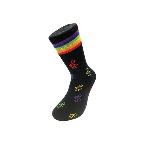 Socks Multi-Coloured Treble Clefs