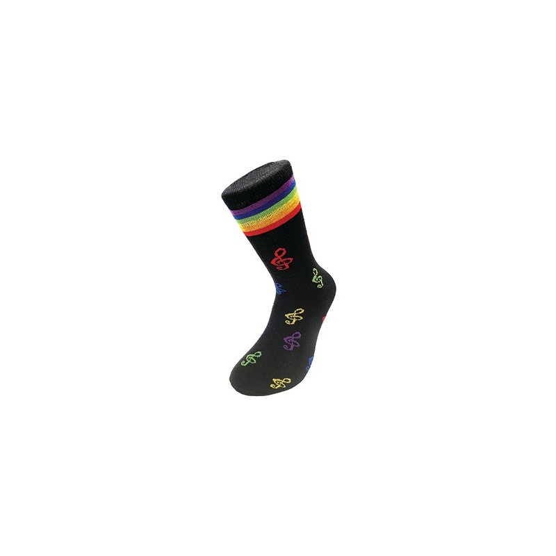 Socks Multi-Coloured Treble Clefs