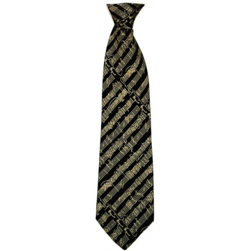 Polyester Tie Black Mozart