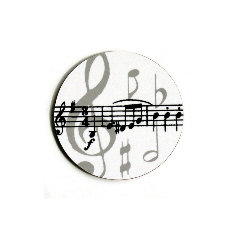 Mugmats Grey Music Notes