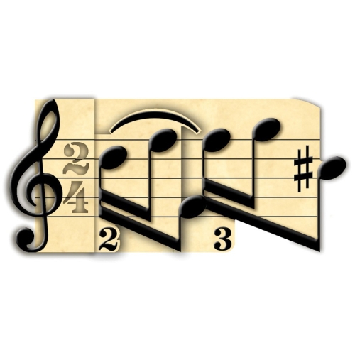 3D Card Prelude Music Notes