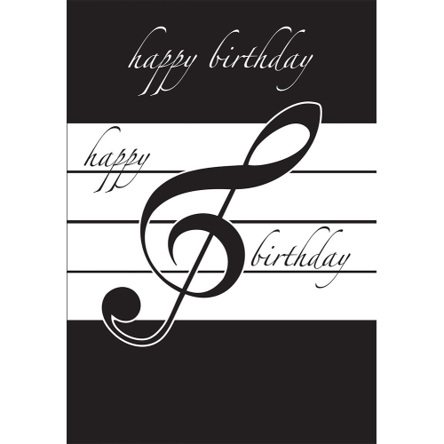 Card Happy Birthday Black