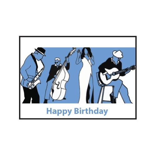 Card Happy Birthday Blues