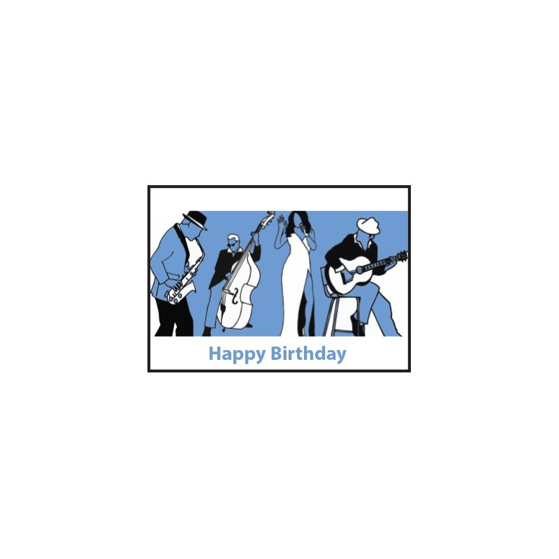 Card Happy Birthday Blues