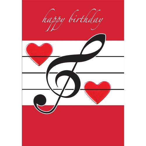 Card Happy Birthday Red