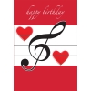 Card Happy Birthday Red