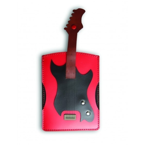 Italian Leather Passport Holder - Electric Guitar