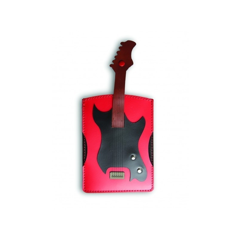 Italian Leather Passport Holder - Electric Guitar