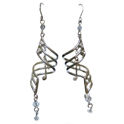 Earrings Silver Note Drops