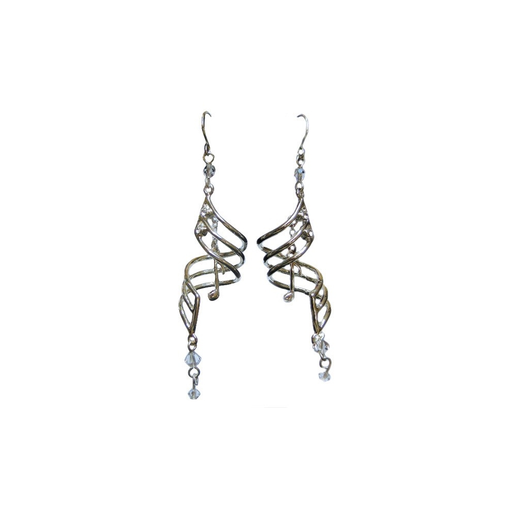 Earrings Silver Note Drops