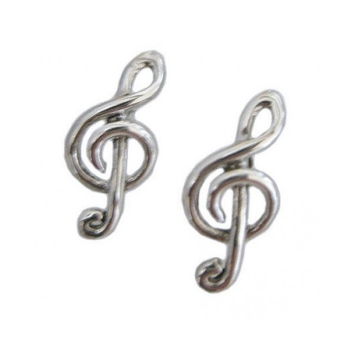 Stud Earrings Treble Clef