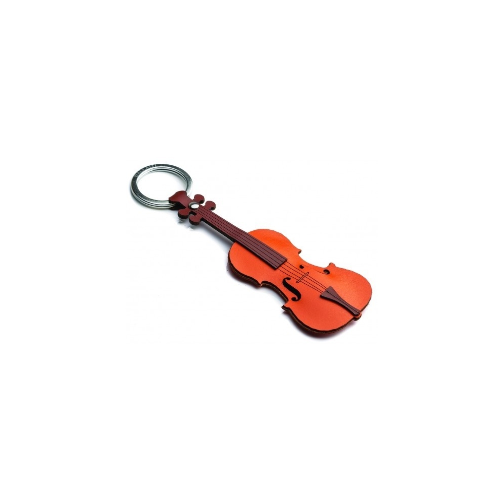 Italian Leather Keyring - Violin