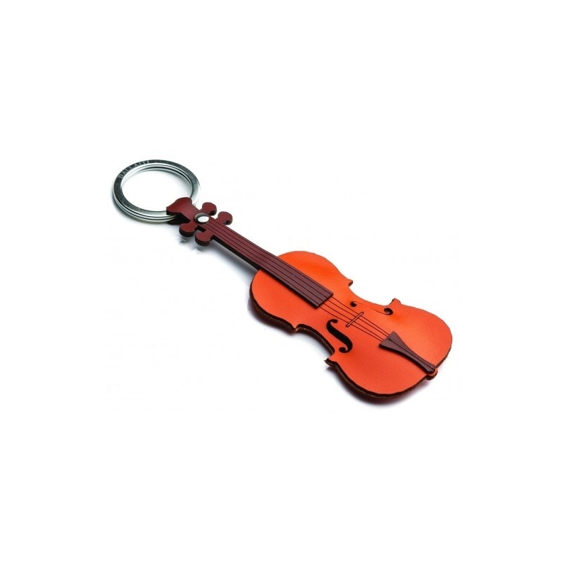 Italian Leather Keyring - Violin