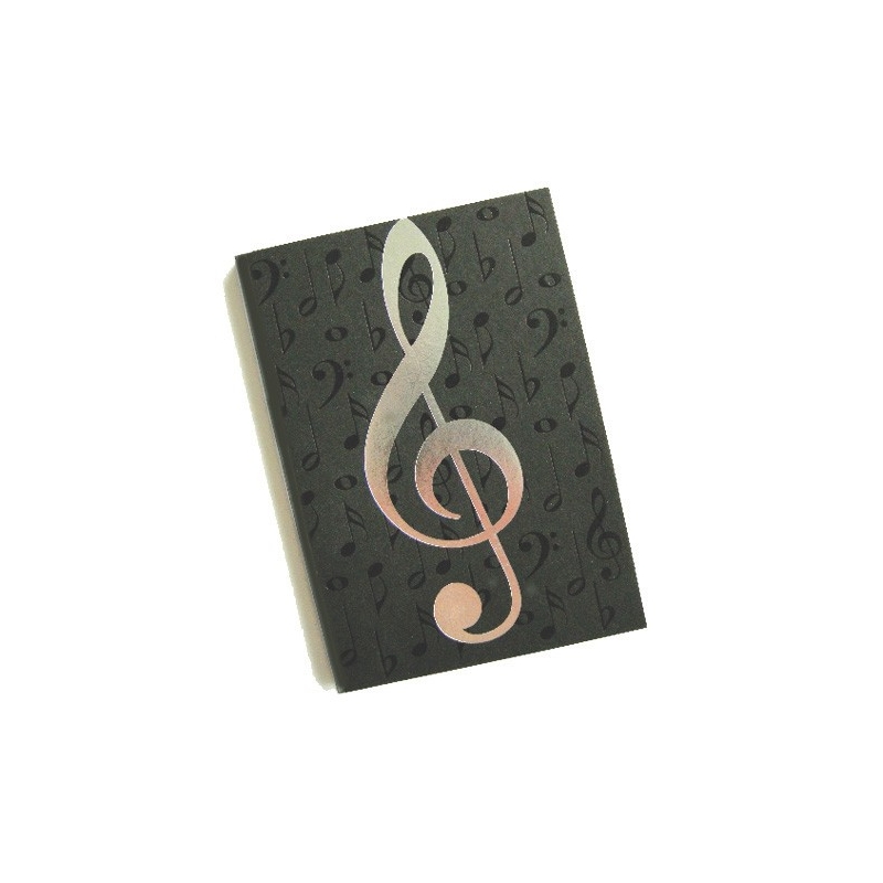 A6 Journal Black Notes Silver