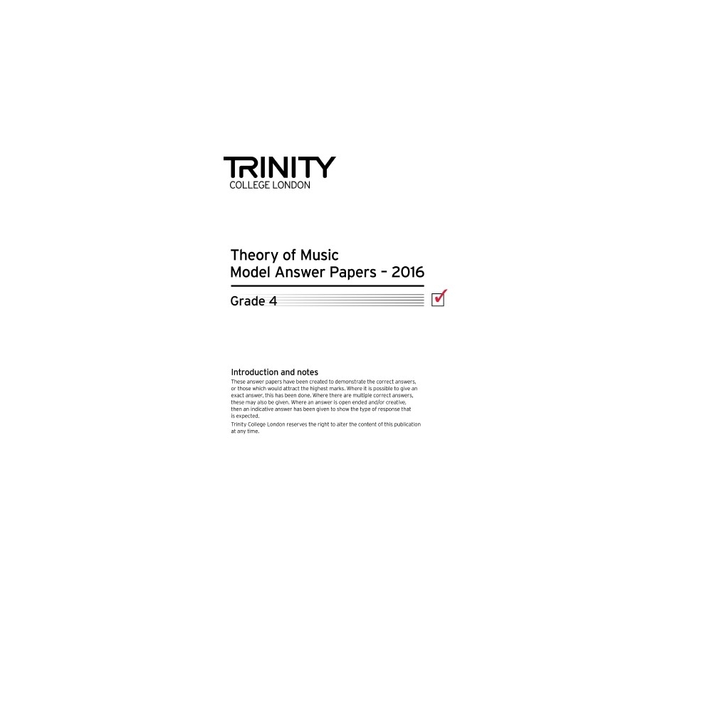 Trinity - Theory Model Answers (2016) Grade 4